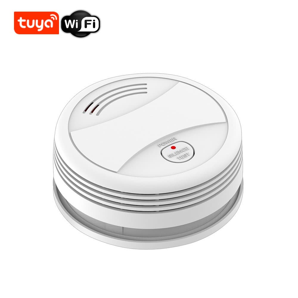 Export Tuya WiFi Smoke Sensor Tuya Smart Connected Smoke Detector 9V Battery Smoke Alarm