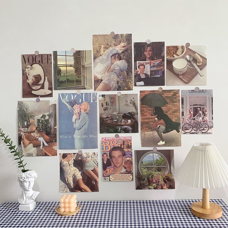 Vintage Wall Decal Stickers - Surface decoration cards, cross-border decorative art, bedroom/shop atmosphere stickers