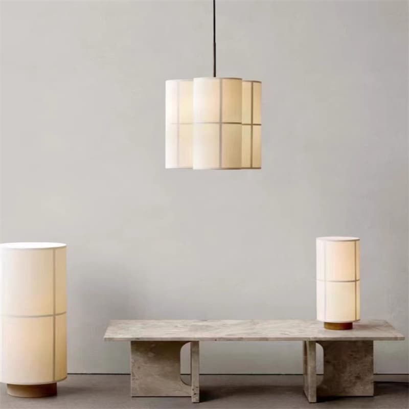 Japanese-style quiet style restaurant chandelier Nordic designer B&B tea room box dining table bar fabric chandelier