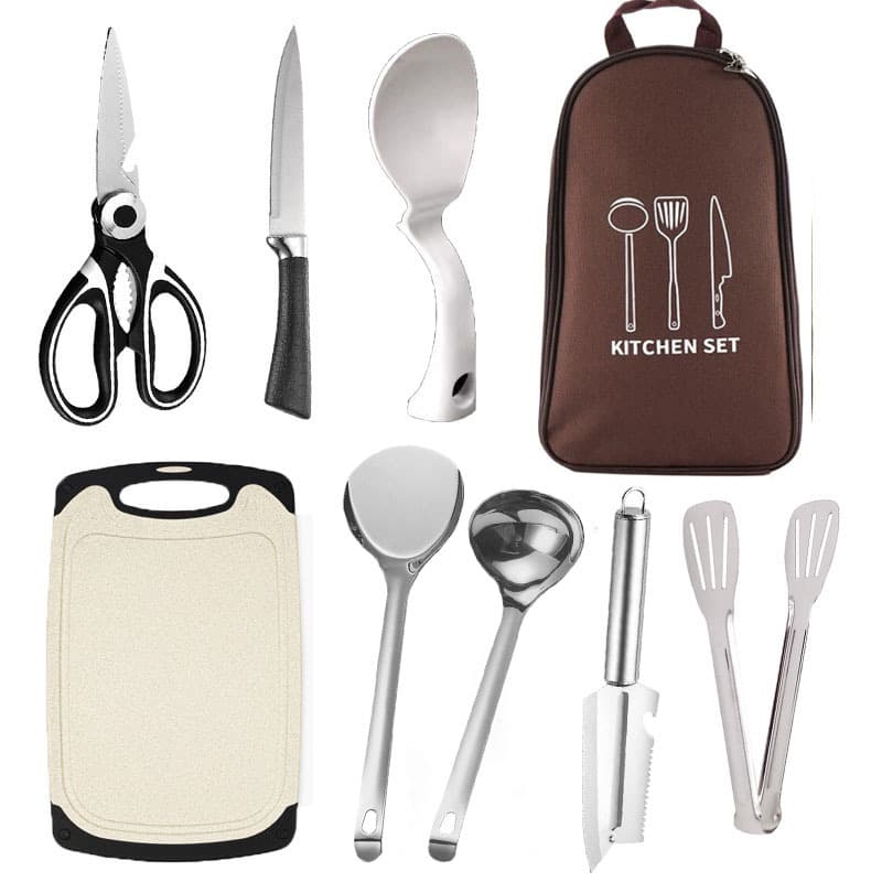 Outdoor 304 tableware portable set picnic knives kitchen utensils picnic supplies camping equipment complete set camping self-driving