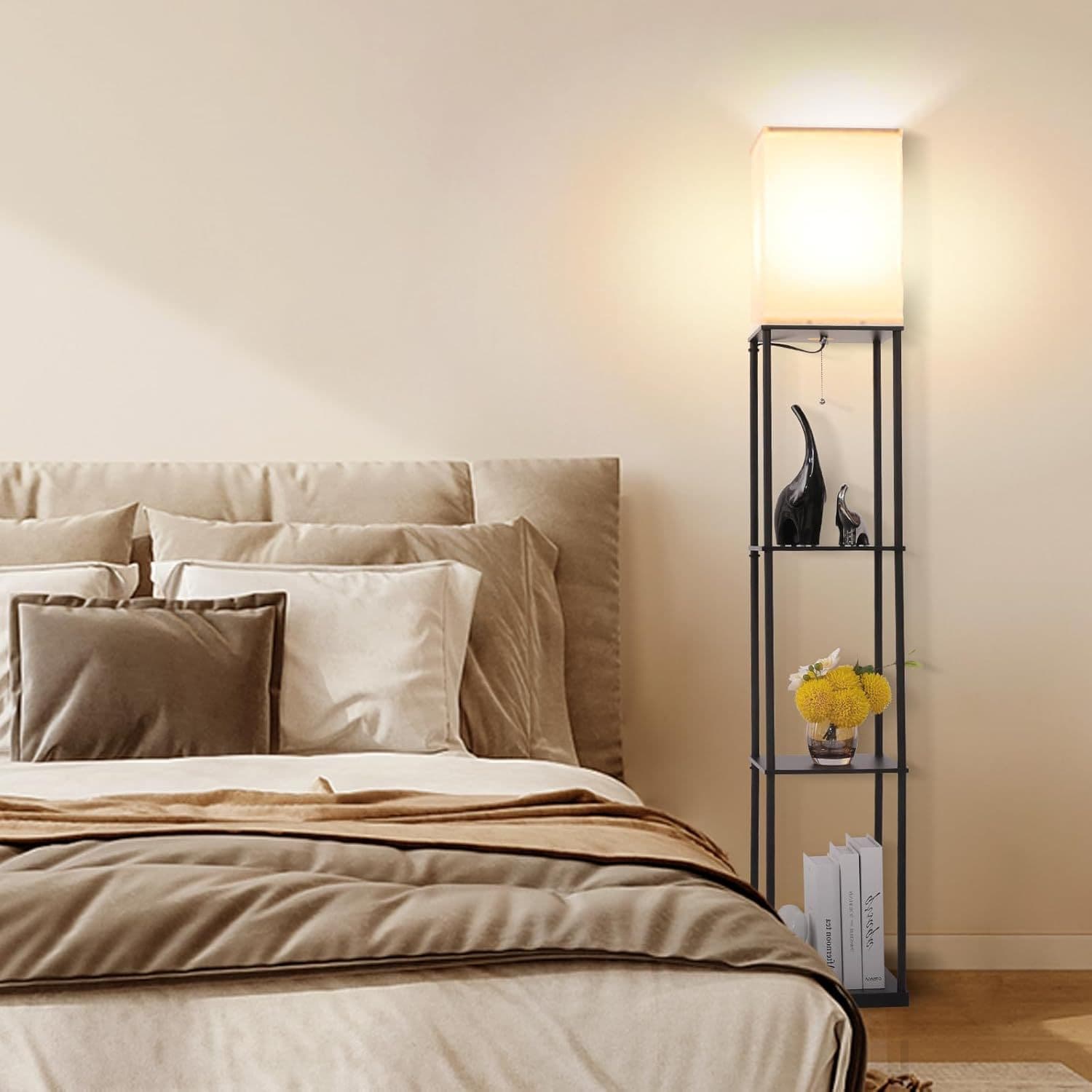 Floor lamp atmosphere lamp simple new Chinese style living room bedroom tea room retro cross-border Amazon AliExpress