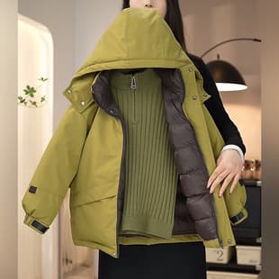 Boys' Cotton Puffer Jacket, Youth Outdoor Coat, Thickened Winter Quilted Jacket, Color-Block Cotton Coat for Toddlers