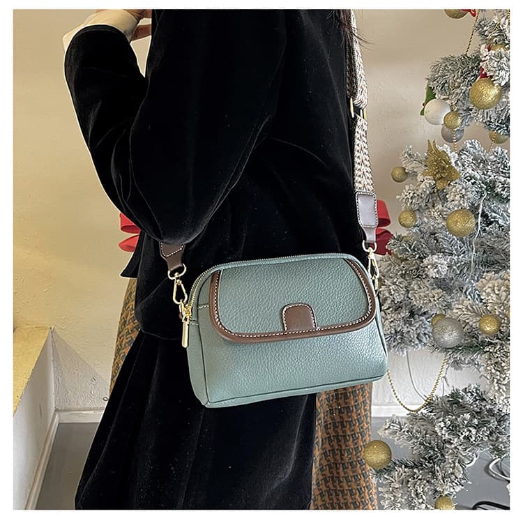 Cross-Border Women's Bag 2025 New Fashion Crossbody Bag, Versatile Simple Small Square Bag, Ins Women's Bag Single Shoulder Bag