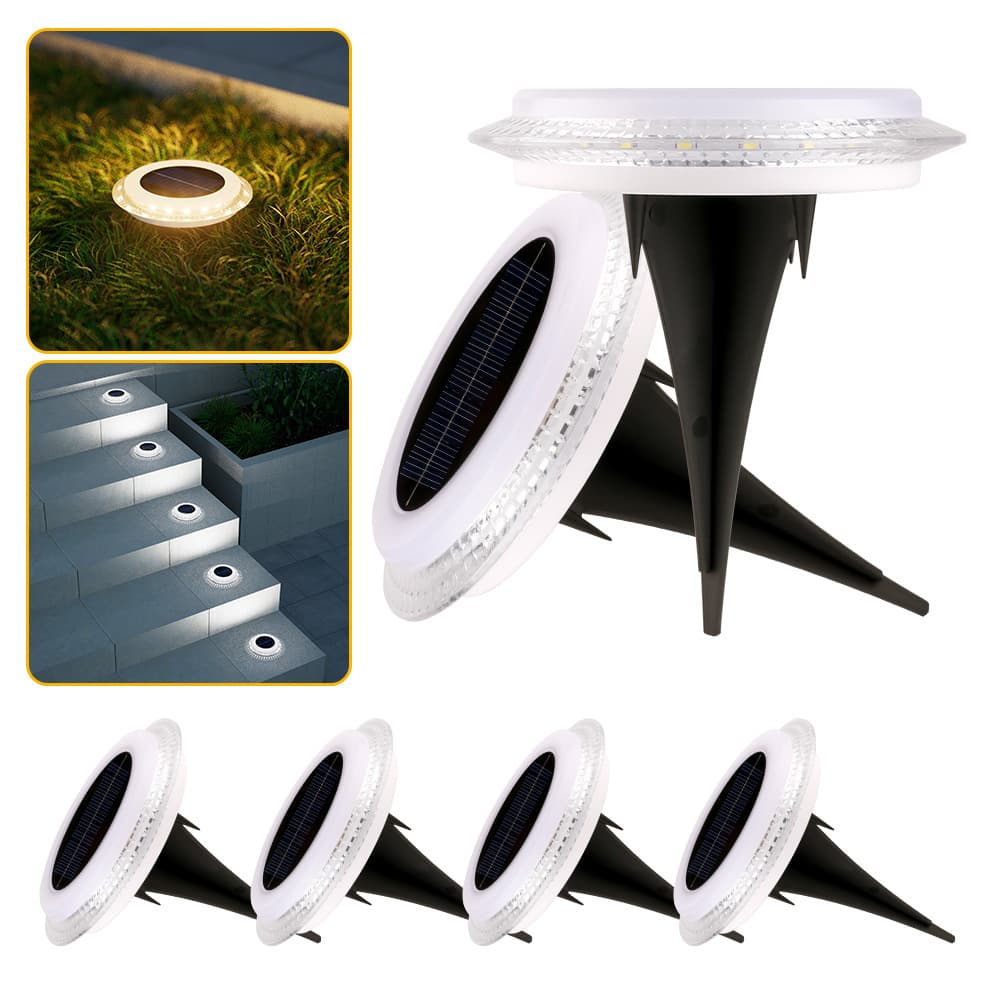 Solar Ground Light, Landscape Spike Light, Lawn Lamp, Waterproof Outdoor Garden Light, LED Ground Light