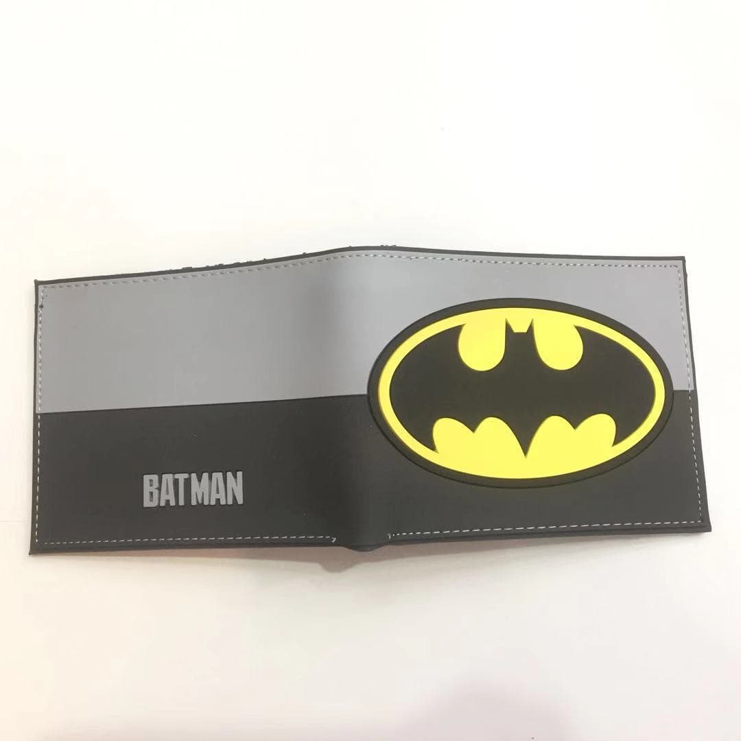 Marvel Superhero PU Bifold Wallet for Students, Batman Wallet Cartoon Card Holder Coin Purse