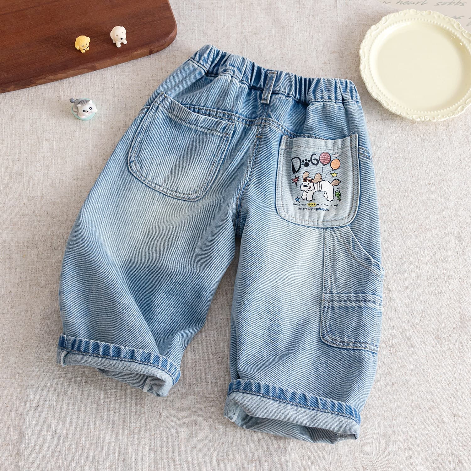Boys' Spring Straight-Leg Jeans 2026 New Fashionable Casual Versatile Pants Baby Stylish Wide-Leg Pants