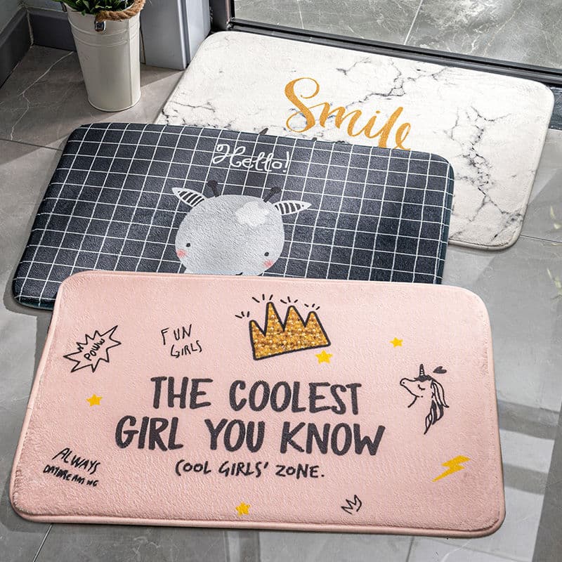 Cartoon Entry Door Mat, Bedroom Door Mat, Bathroom Floor Mat, Toilet Foot Mat, Home Carpet