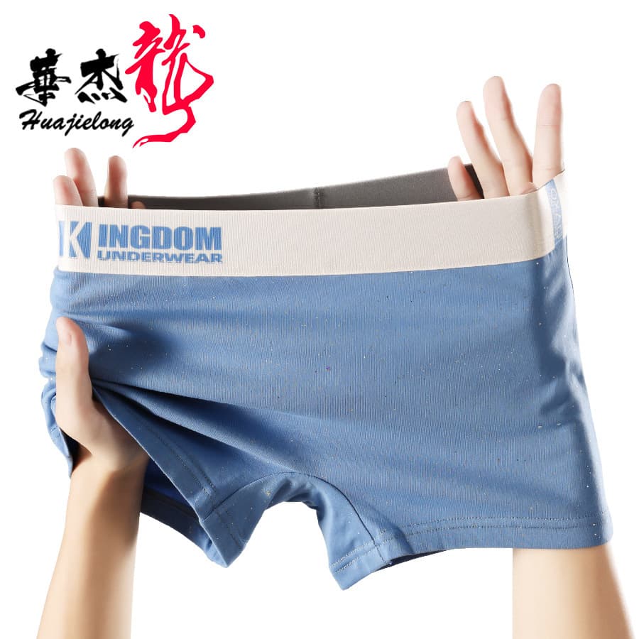 Huajielong New Women's Underwear Printed Cotton Mid-Waist Plus Size Breathable Women's Boxer Briefs, Drop Shipping Available