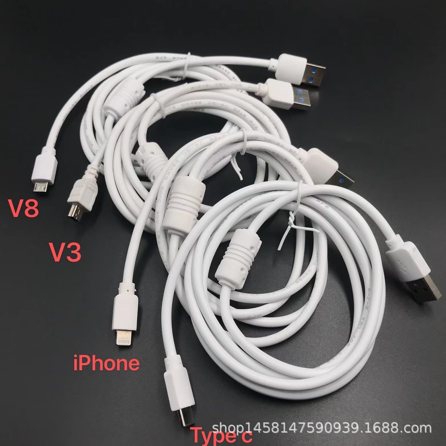 Hot-selling overseas phone data cables with magnetic rings for V8, I6, I4, Type-C - test engineering cables and flashing cables