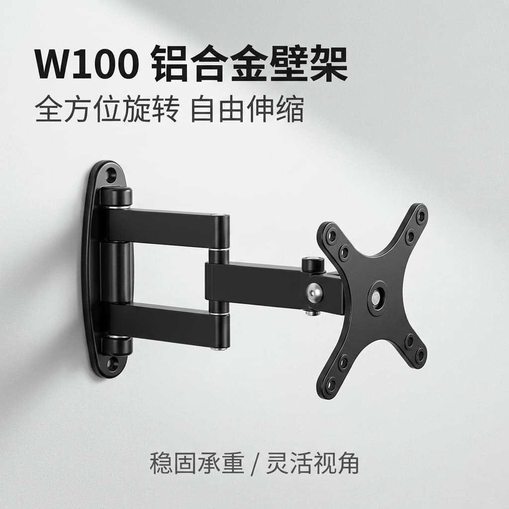 W100 Cost-Effective Anniversary LCD Monitor/Stand LCD Bracket LCD LED Retractable Wall Mount 14-24 Inch