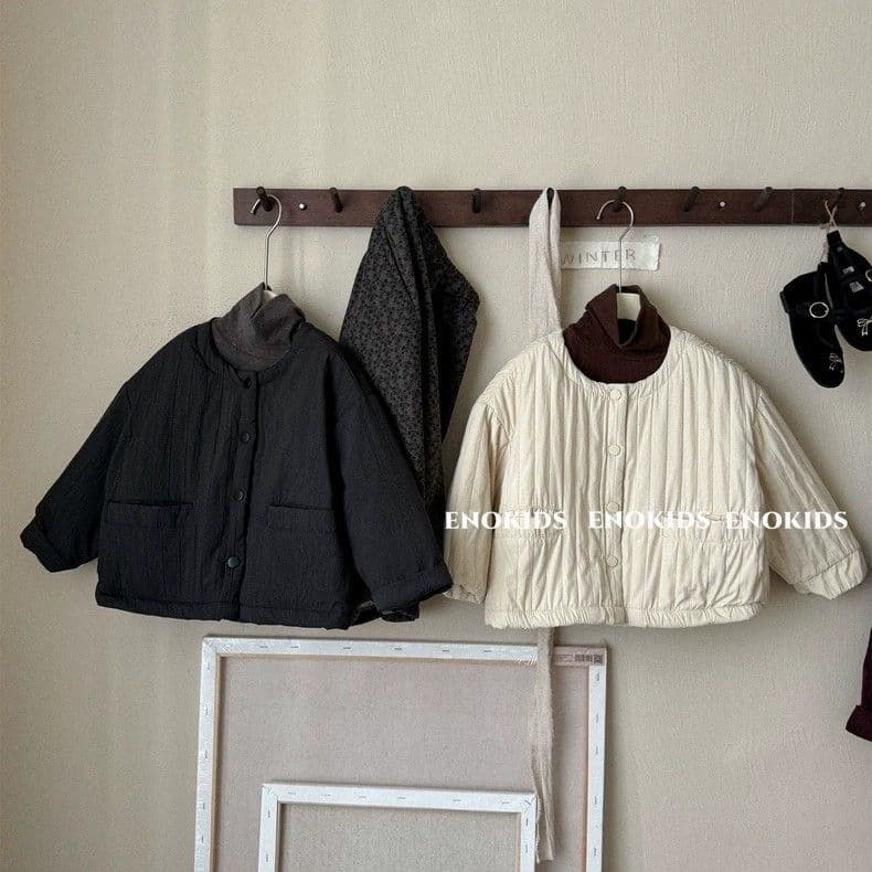 Children's Simple Jiangnan Style Forest Thin Cotton Coat Autumn Winter Korean Loose Retro Cotton Padded Jacket