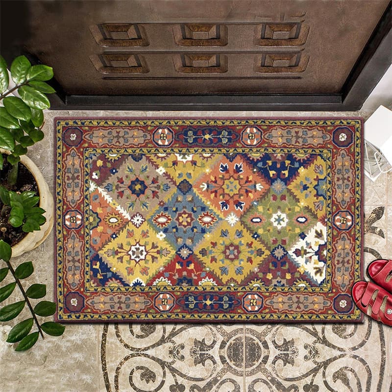 Cross-border best-selling crystal velvet dirt-resistant and easy-care entrance door mat balcony kitchen dust-proof and wear-resistant floor mat in stock