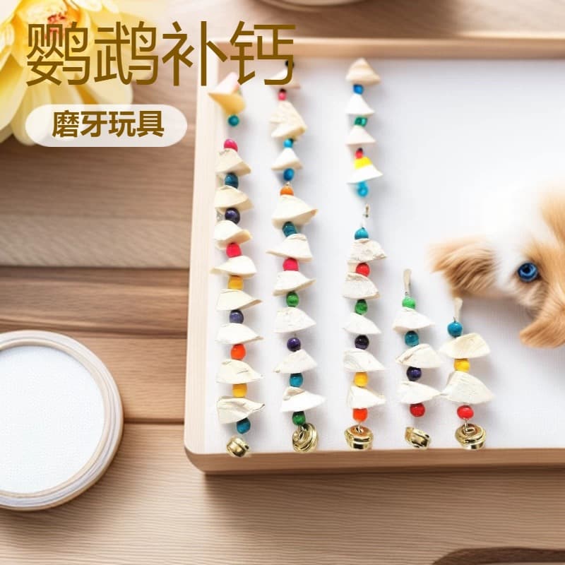 Cuttlefish Bone Manufacturer New Parrot Calcium Supplement Teething Supplies Bird Food Squirrel String Nibble Toy Spot Wholesale