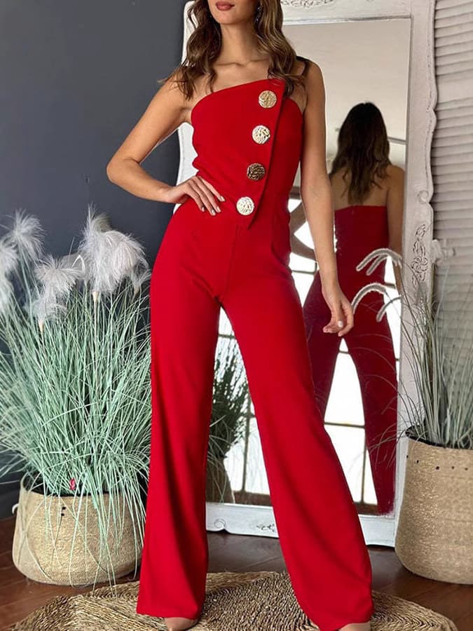 2025 Cross-border Amazon Export Summer Fresh Sweet Women's Spandex Jumpsuit