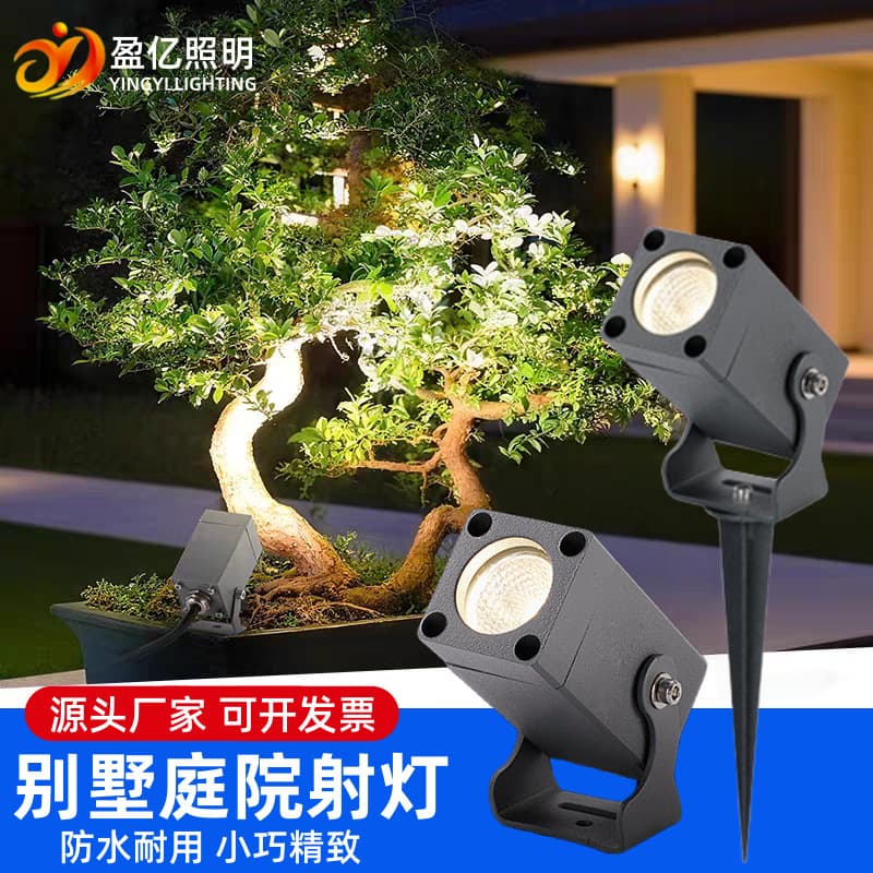 LED Outdoor Waterproof 3W Lighting Square Tree Light Park Villa Wall Light Lawn Courtyard Atmosphere Light
