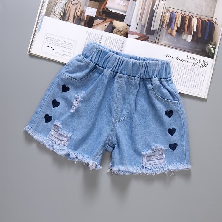 New Girls Denim Shorts Factory Wholesale Middle and Big Kids Shorts Summer Fashion Girls Shorts Stylish Children's Clothing