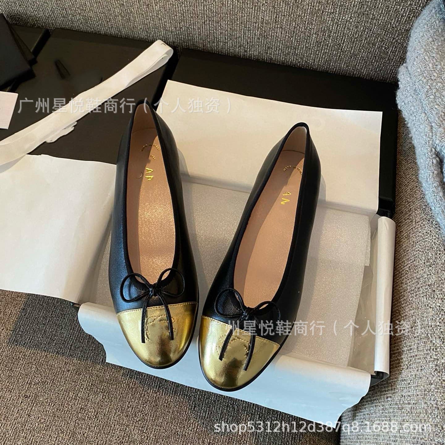 E series knitted ballet shoes 2025 early spring style bow shallow embroidery round toe flat fashion women's shoes