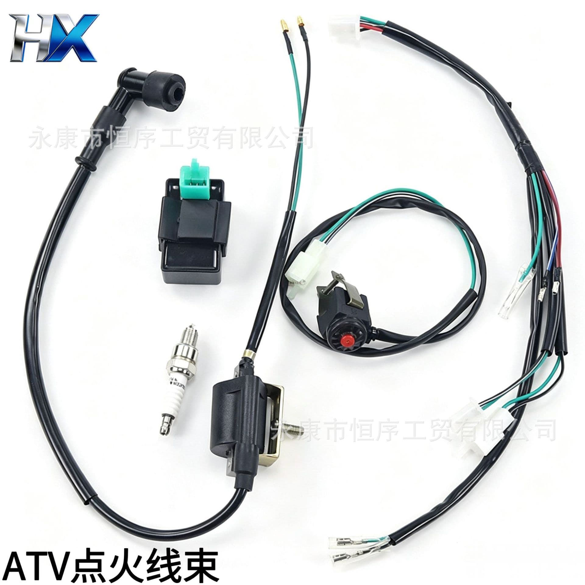 Off-road motorcycle ATV accessories 50 70 90 110CC foot starting harness coil ignition high voltage electrical device