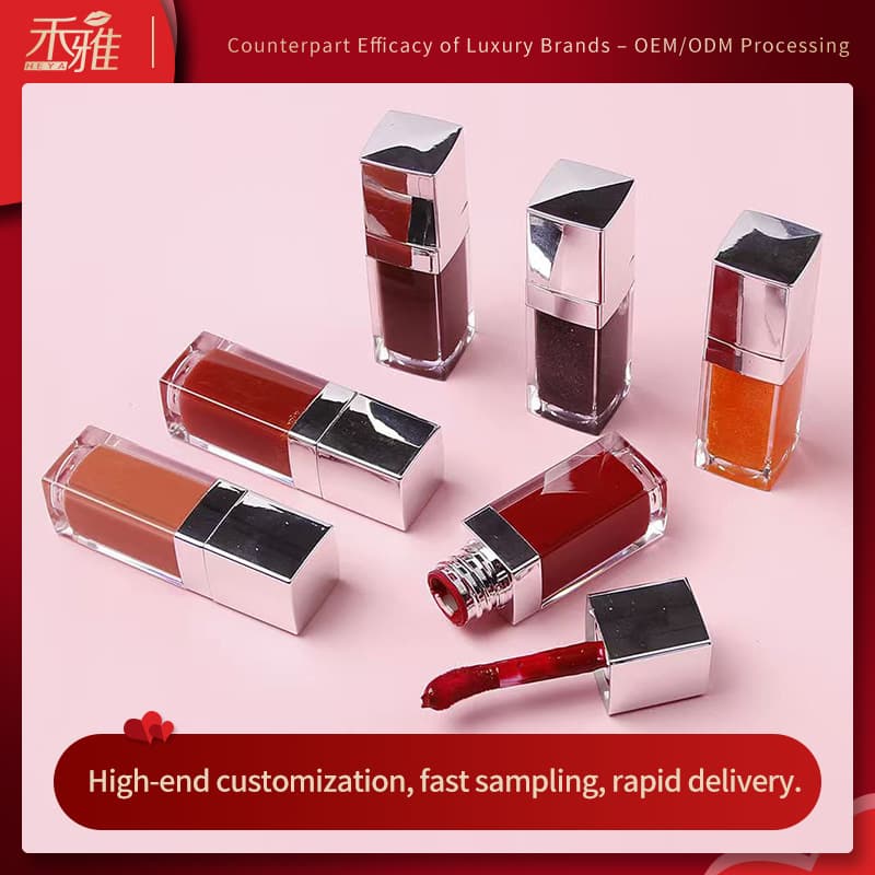 Foreign trade lip glaze processing cross-border lip glaze OEM OEM customization non-stick cup no logo lip gloss ready stock Custom