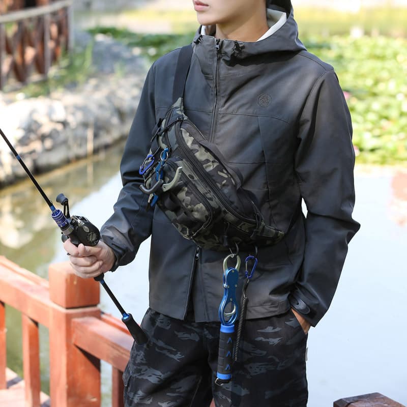 New Multi-Function Waist Pack for Men, Lure Bag Crossbody Single Shoulder Waterproof Backpack for Women, Running Micro Small Waist Chest Bag