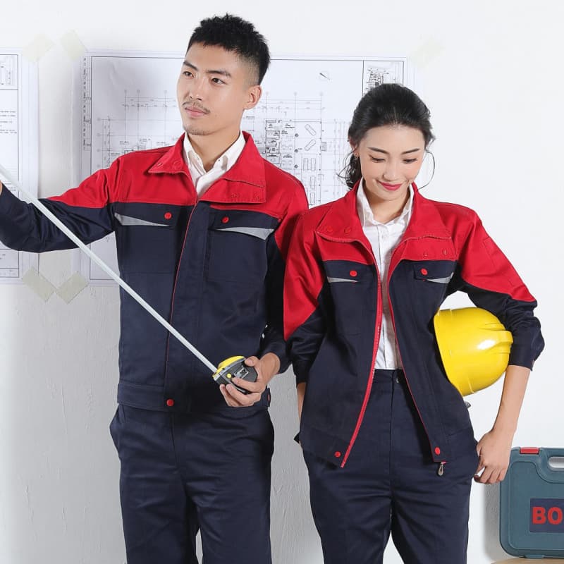 Spring/Autumn Long-Sleeve Work Suit Set for Men and Women, Automotive Repair Wear, Durable Work Uniform, Factory Coverall, Wholesale Top
