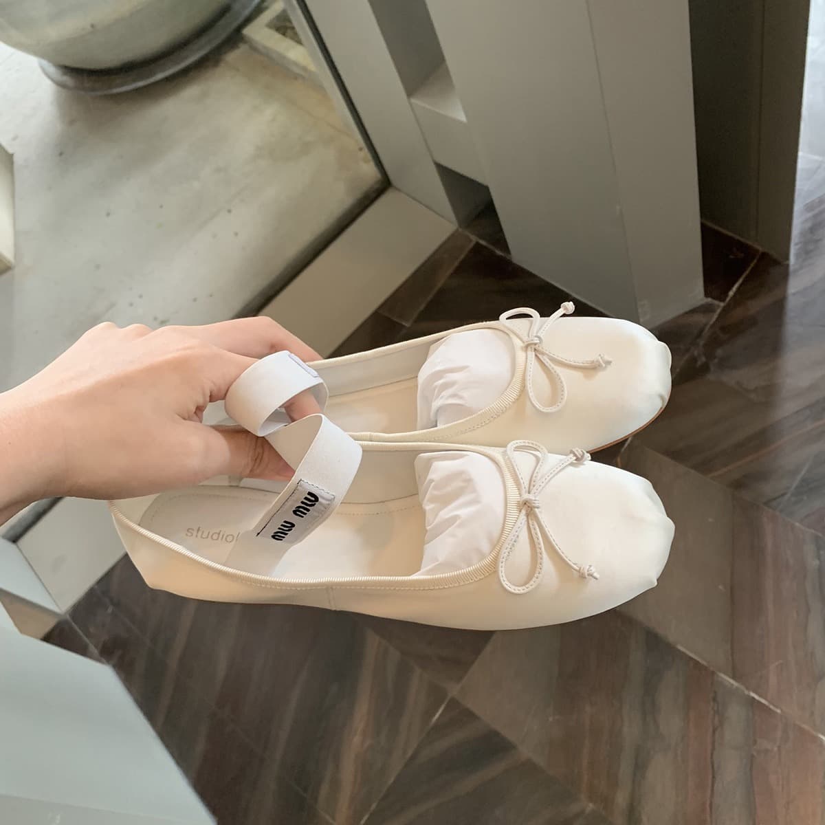 2025 Spring/Summer New Mary Jane Flat Shoes Fairy Style Bow One-Strap Flat Ballet Shoes for Women