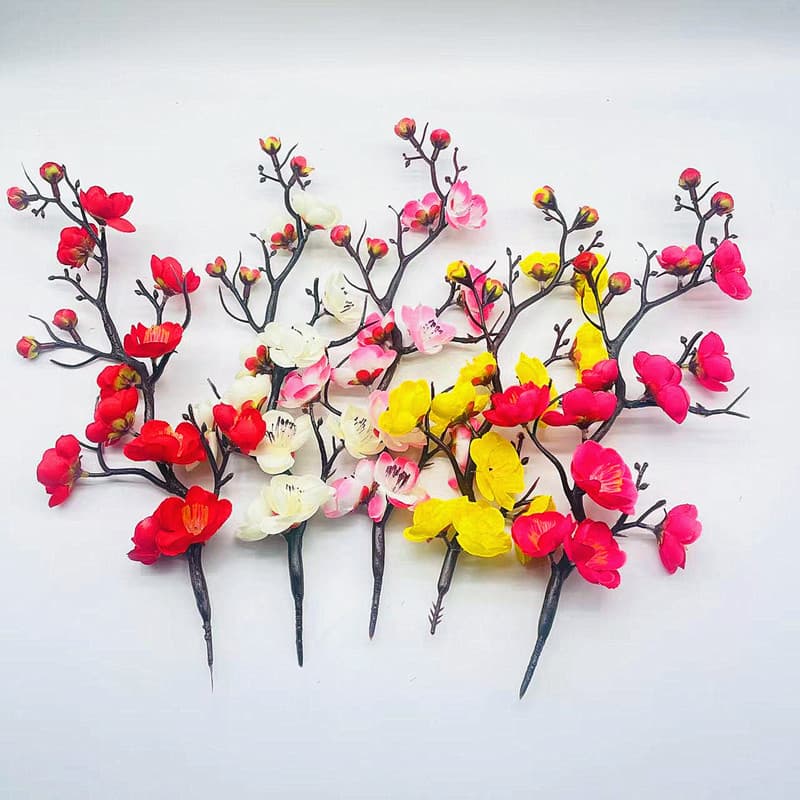 Artificial Plum Blossom, Simulated Wax Plum Claws, Dried Flower Branches, Peach Blossom Branches, Fake Flower Decorations, Cross-Border Supply