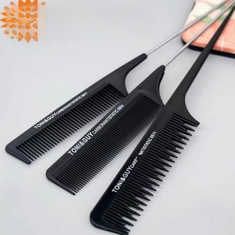 Anti-static comb, professional hairdressing and barbershop haircutting and styling comb, fine-toothed pointed-tail comb, makeup artist's special comb.