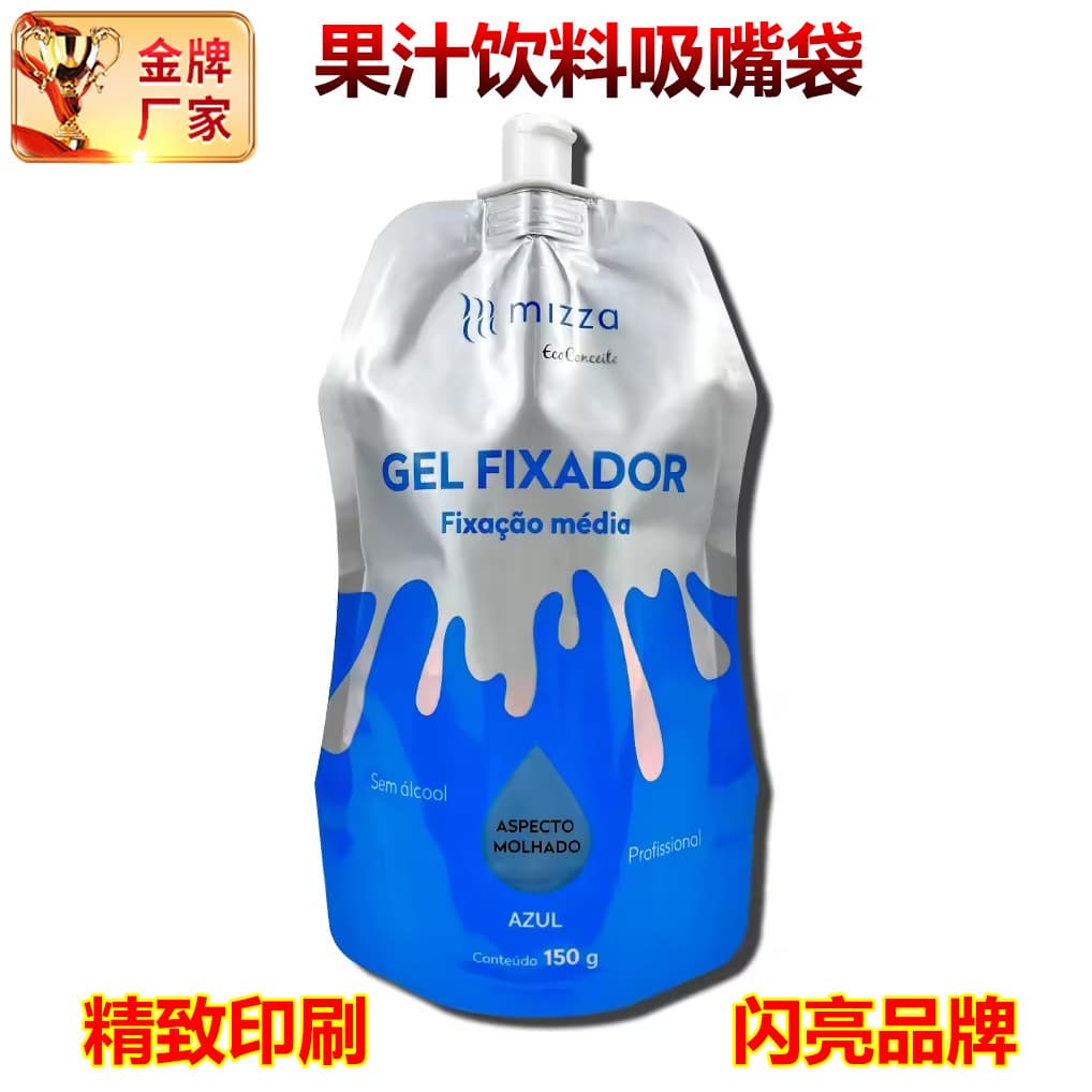 Custom-shaped juice beverage spout bags 480ML, soy milk and dairy food spout bags, fruit tea liquid packaging bags