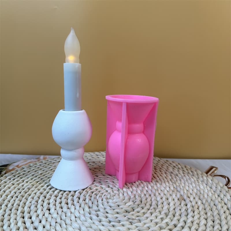 Geometric Candle Holder Silicone Mold DIY Plaster Cement Decorative Ornament Candle Holder Silicone Mold A9209