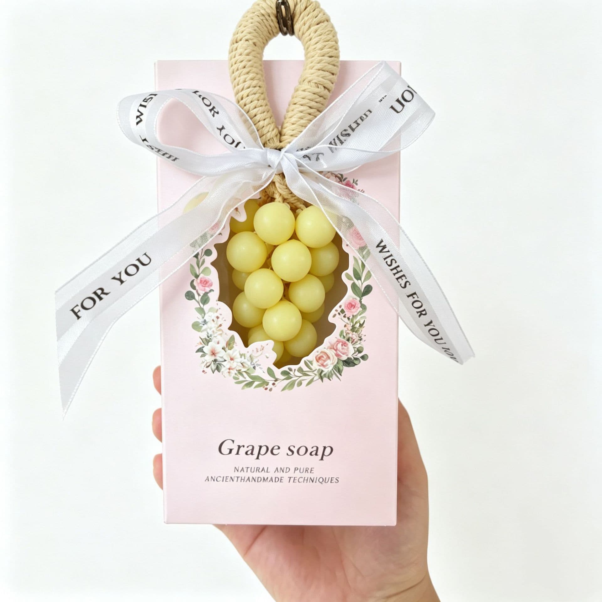 Macaron Handmade Soap Aromatherapy Gift Crystal Grape Soap Handmade Soap Souvenir - Skylight Gift Box
