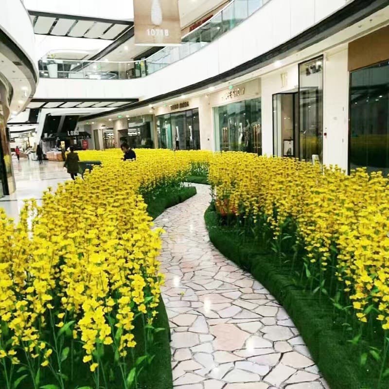 Artificial Rape Flower Decoration, Large Outdoor Landscape Decoration, Shopping Mall Arrangement, Fake Flower Sea