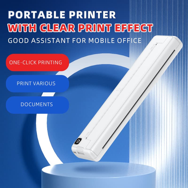 Cross-border portable mini inkless tattoo paper a4 office thermal printer that can take photo labels home printer