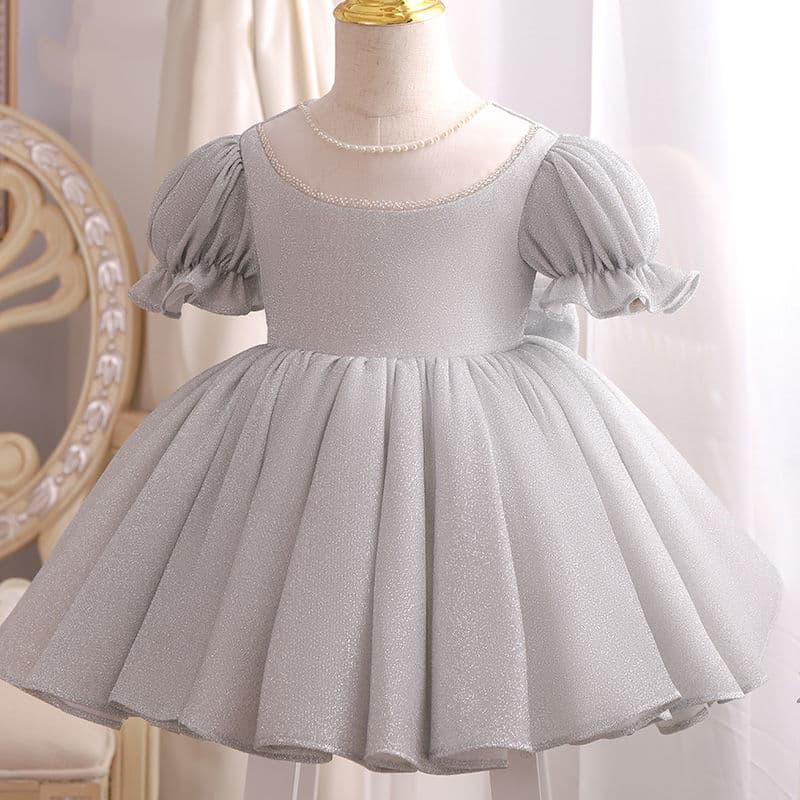 Children's dress girl piano performance model catwalk princess dress children's dress baby first birthday tutu skirt