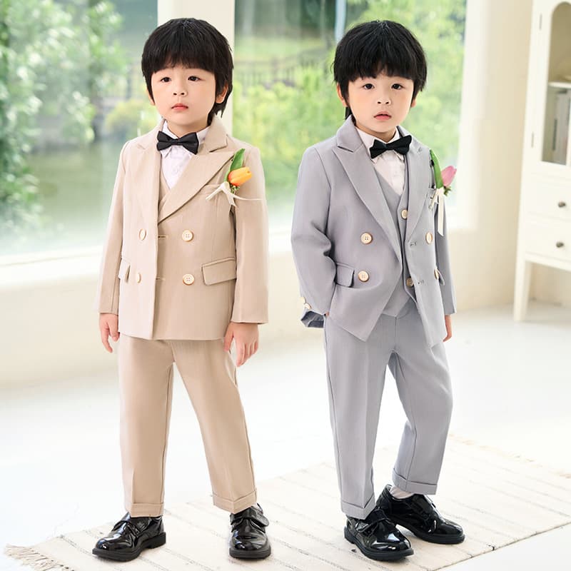 Children's suits, autumn handsome British suits, children's dresses, boys' first birthday flower girl costumes