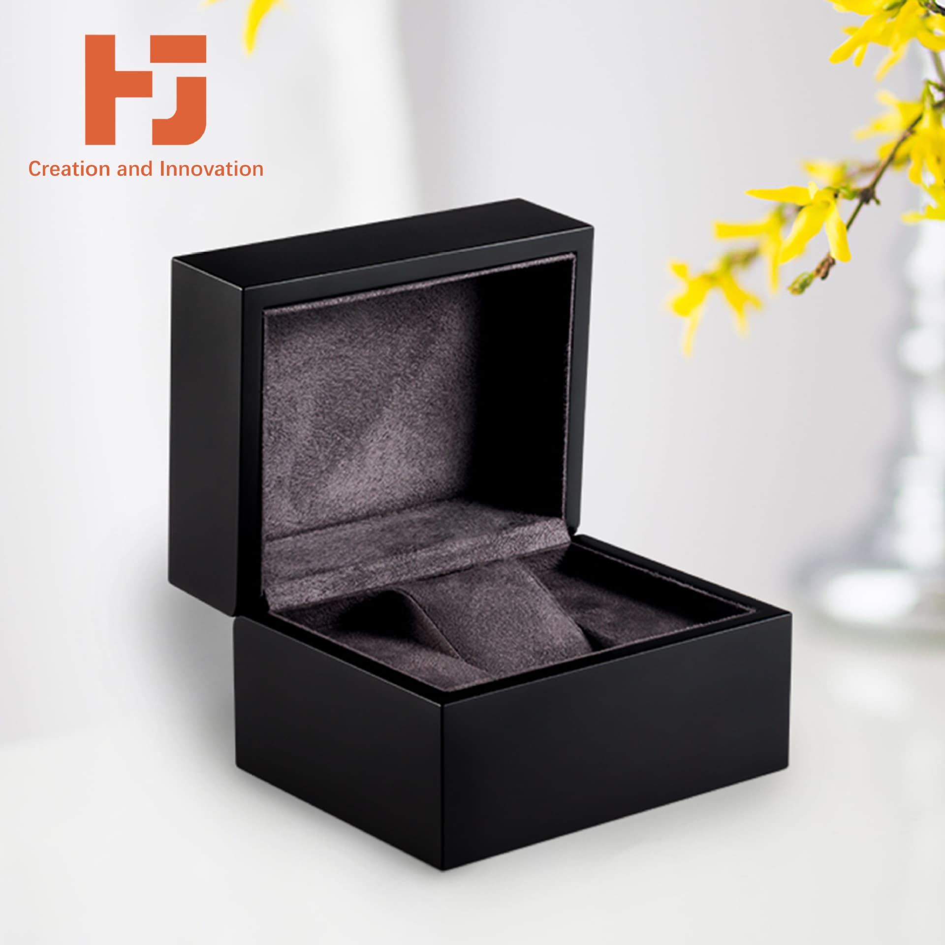 Matte black watch box multi-color high-end wooden box single watch box watch gift box manufacturer wholesale storage