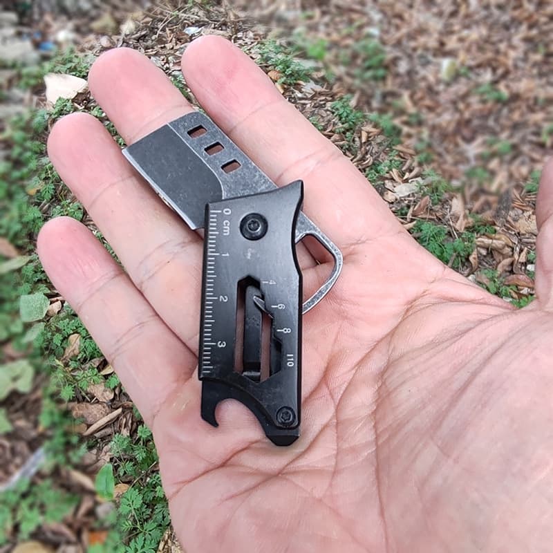 Outdoor EDC combination tool key buckle carry-on walking belt folding pocket knife open express delivery tool knife
