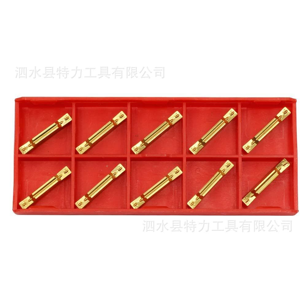Cross-border MGMN300 CNC Inserts 10Pcs Gold Coated Carbide Turning Inserts Grooving Inserts