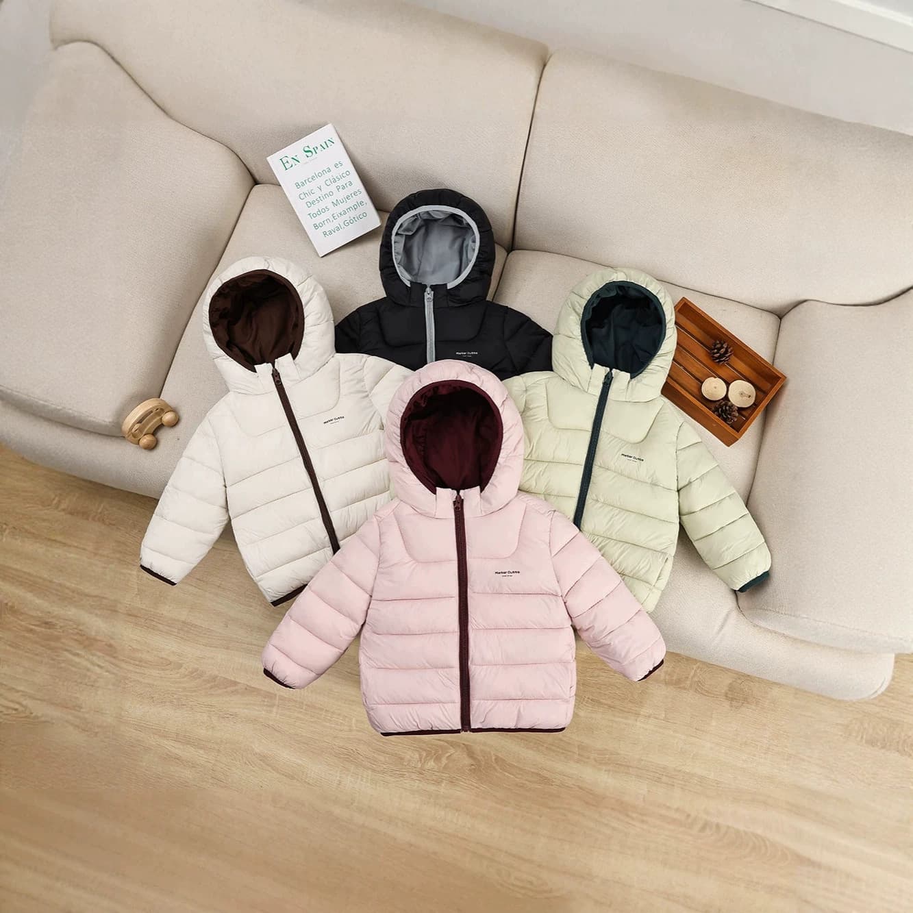 Amazon Children's Down Cotton Jacket Short Style Boys Girls Autumn Winter Thick Coat 2026 New Baby Cotton Jacket