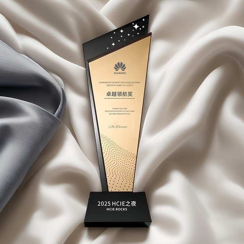 High-end Crystal Trophy Custom Creative New Year Award Ceremony Outstanding Employee Team Supplier Medal Souvenir
