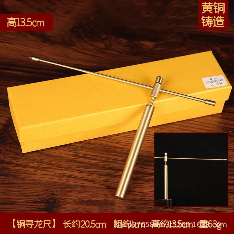 Yang Gong Dragon Finder Ruler, Pure Copper, Genuine High-Precision Professional Feng Shui Detection Rod, Water Vein Detector, Mineral Vein Magnetic Field Positioning Ornament