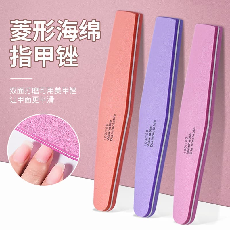 Manufacturer sponge nail file double-sided diamond nail file polishing strip manicure nail polishing strip manicure tool