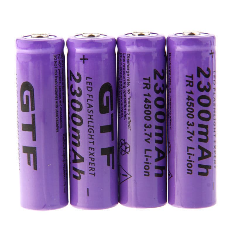 3.7V 14500 2300mAh Li-ion Rechargeable Battery for Flashlights Lithium Ion Battery Drop Shipping