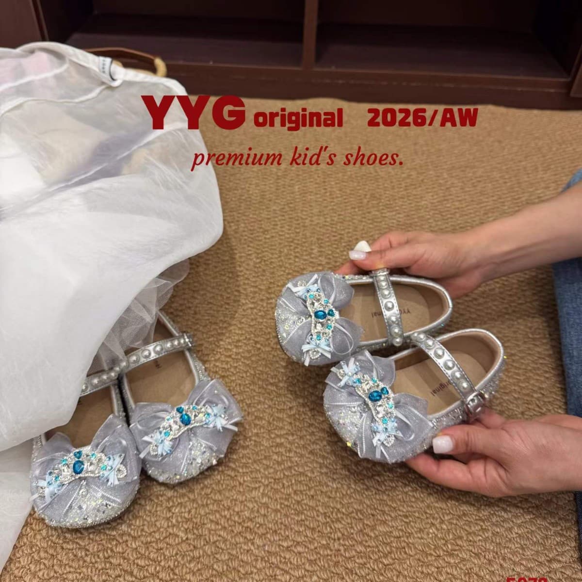 Princess Shoes 2026 Autumn New Style Girls' Elsa Single Shoes Girls' Crown Crystal Single Shoes Performance Shoes Dress Shoes