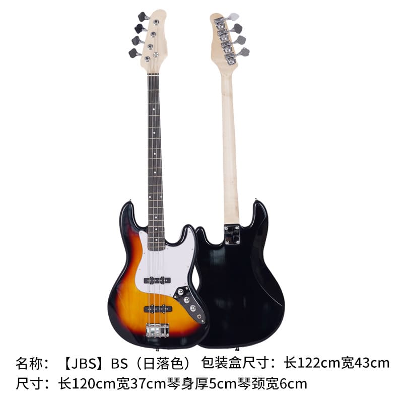 Factory Direct Power Bass 4-String Electric Bass Guitar for Kids and Adults, Beginner Entry-Level Performance Guitar
