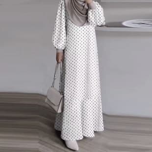 Export Cross-Border New Style In Stock Round Neck Long Sleeve Patchwork Loose Printed Dress