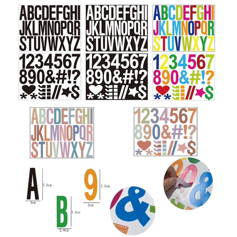 Wholesale 3-Inch Alphanumeric Vinyl PVC Self-Adhesive Mailbox Address Number Sticker Labels