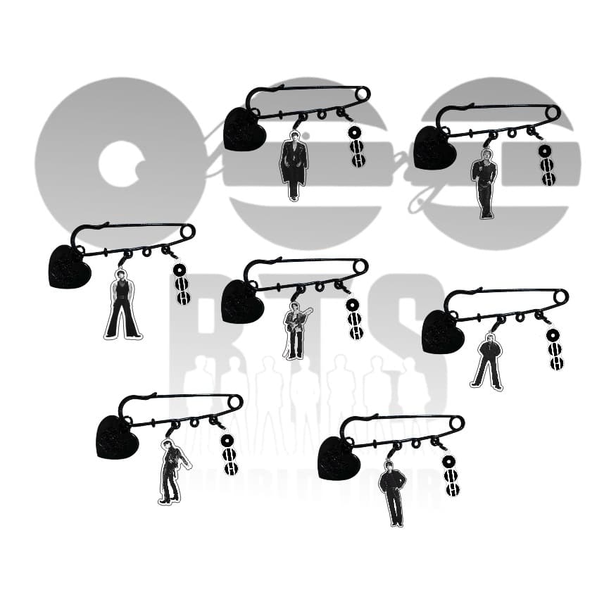 BTS 2026 Style Acrylic Double-Sided Brooch Keychain Accessory Pendant