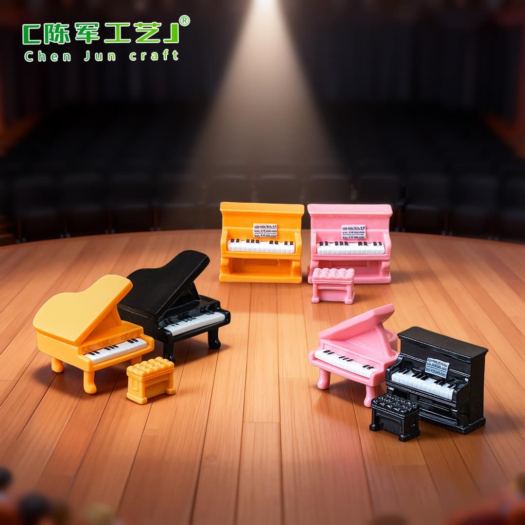 Miniature Creative Piano Guitar Simulation Musical Instruments Dollhouse DIY Decoration Accessories Mini Desktop Figurine