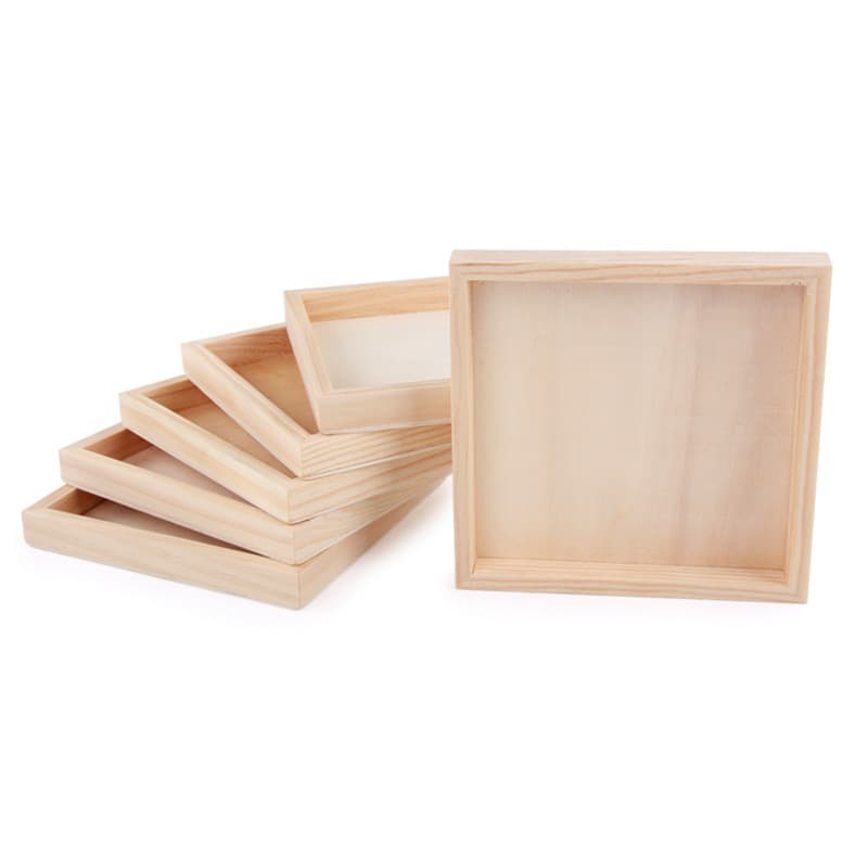Wooden tray for children's 3D puzzles, 9-piece six-sided puzzle base, factory direct sales.